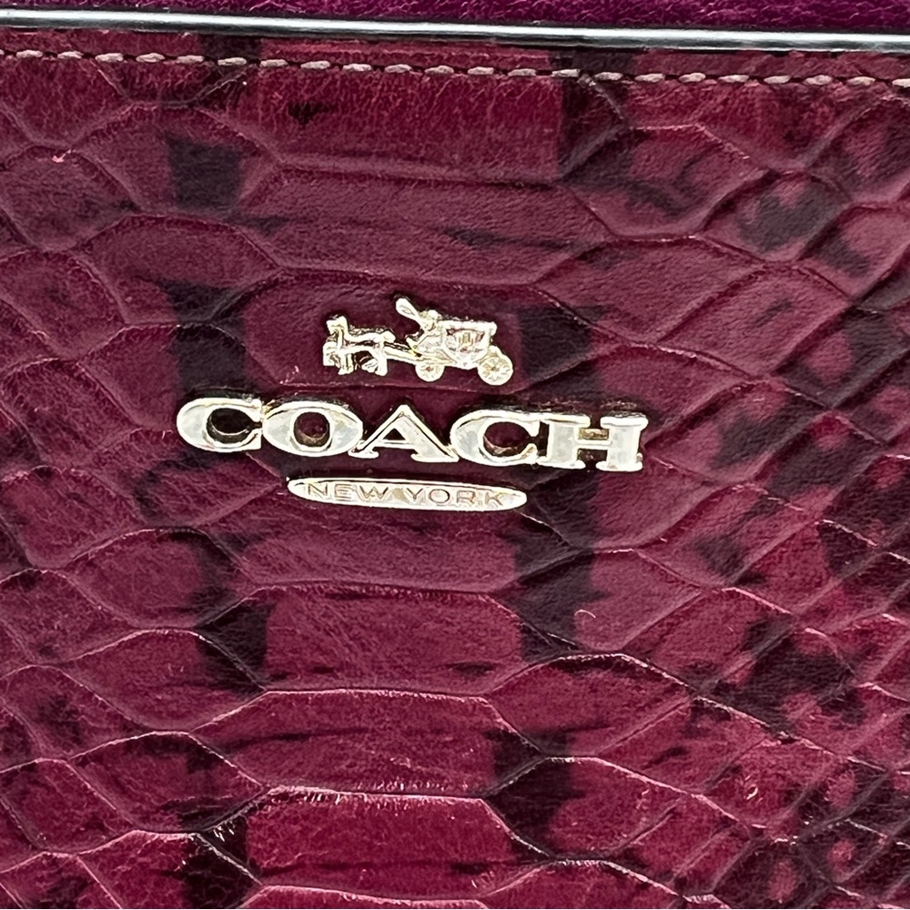 COACH Journal Crossbody In Colorblock Exotic Embossed Leather EUC - Picture 3 of 16
